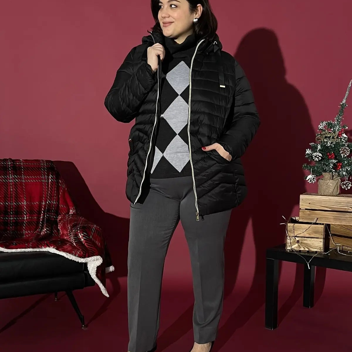 Giubbino trapuntato NERO DORABELLA PIU' 55