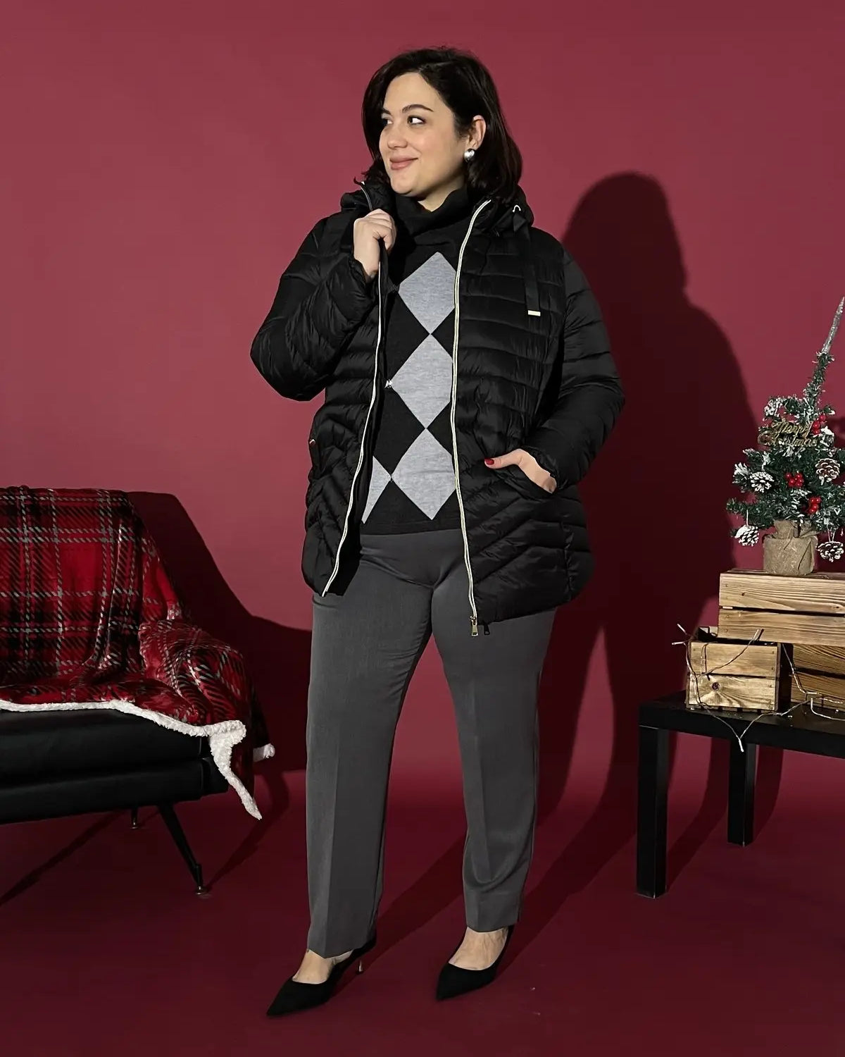 Giubbino trapuntato NERO DORABELLA PIU' 55