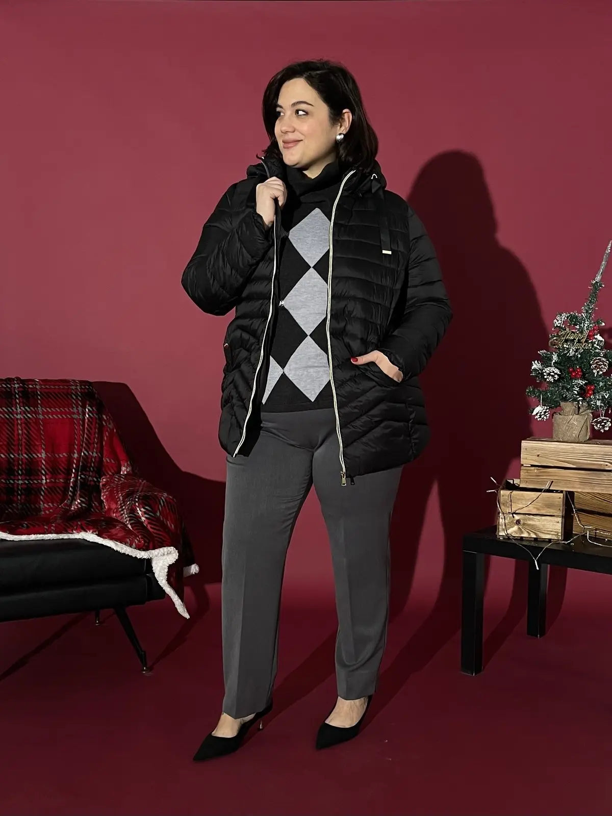 Giubbino trapuntato NERO DORABELLA PIU' 55