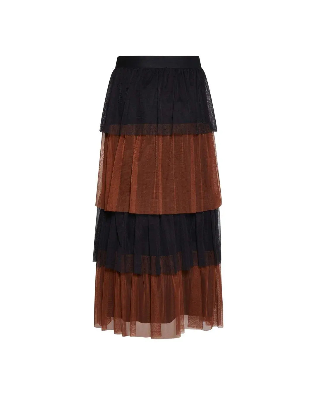 Gonna a balze NERO-TABACCO IRONICA 3XL