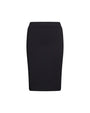 Gonna a tubino basic in misto viscosa elasticizzata tinta unita. NERO DORABELLA