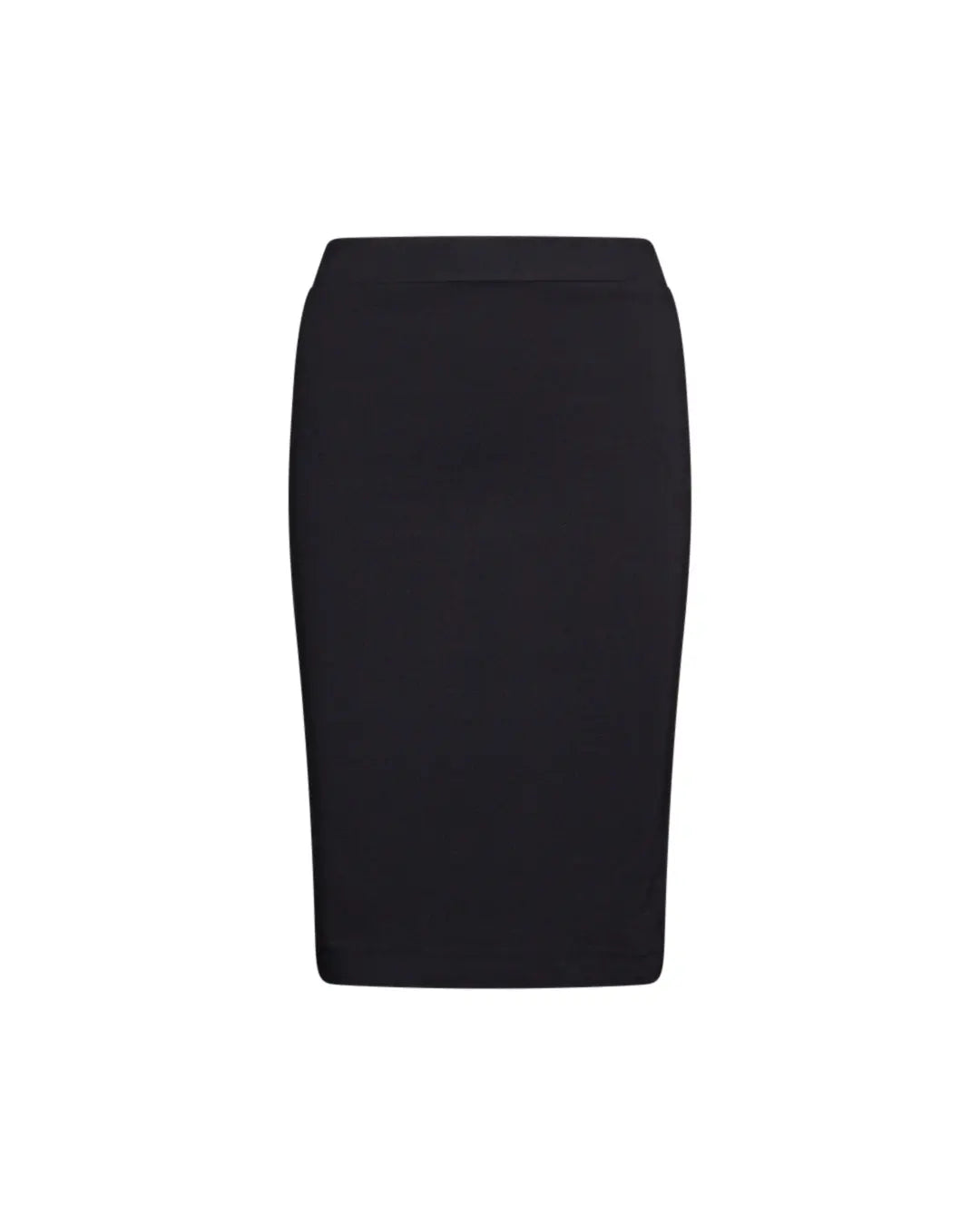 Gonna a tubino basic in misto viscosa elasticizzata tinta unita. NERO DORABELLA