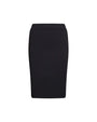 Gonna a tubino basic in misto viscosa elasticizzata tinta unita. NERO DORABELLA