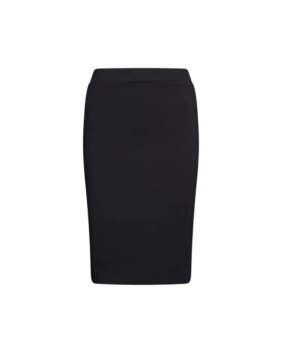 Gonna a tubino basic in misto viscosa elasticizzata tinta unita. NERO DORABELLA