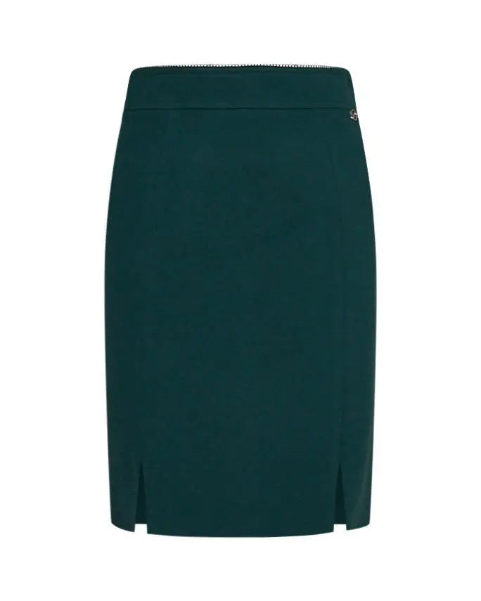 Gonna a tubino con tagli e spacchi frontali VERDE DORABELLA