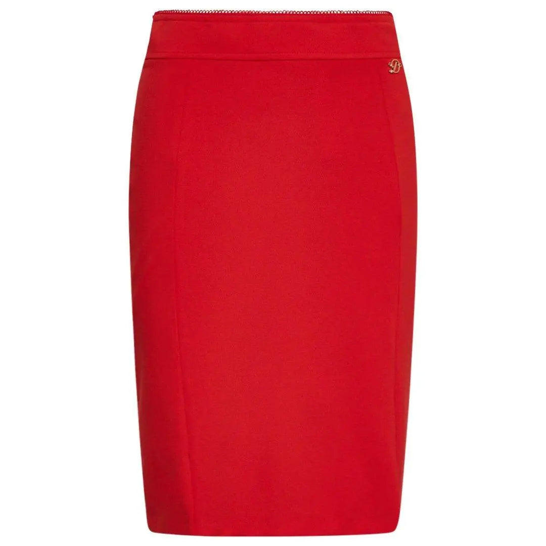 Gonna a tubino con zip posteriore ROSSO DORABELLA 54