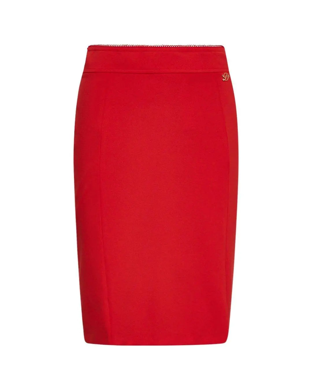 Gonna a tubino con zip posteriore ROSSO DORABELLA 54