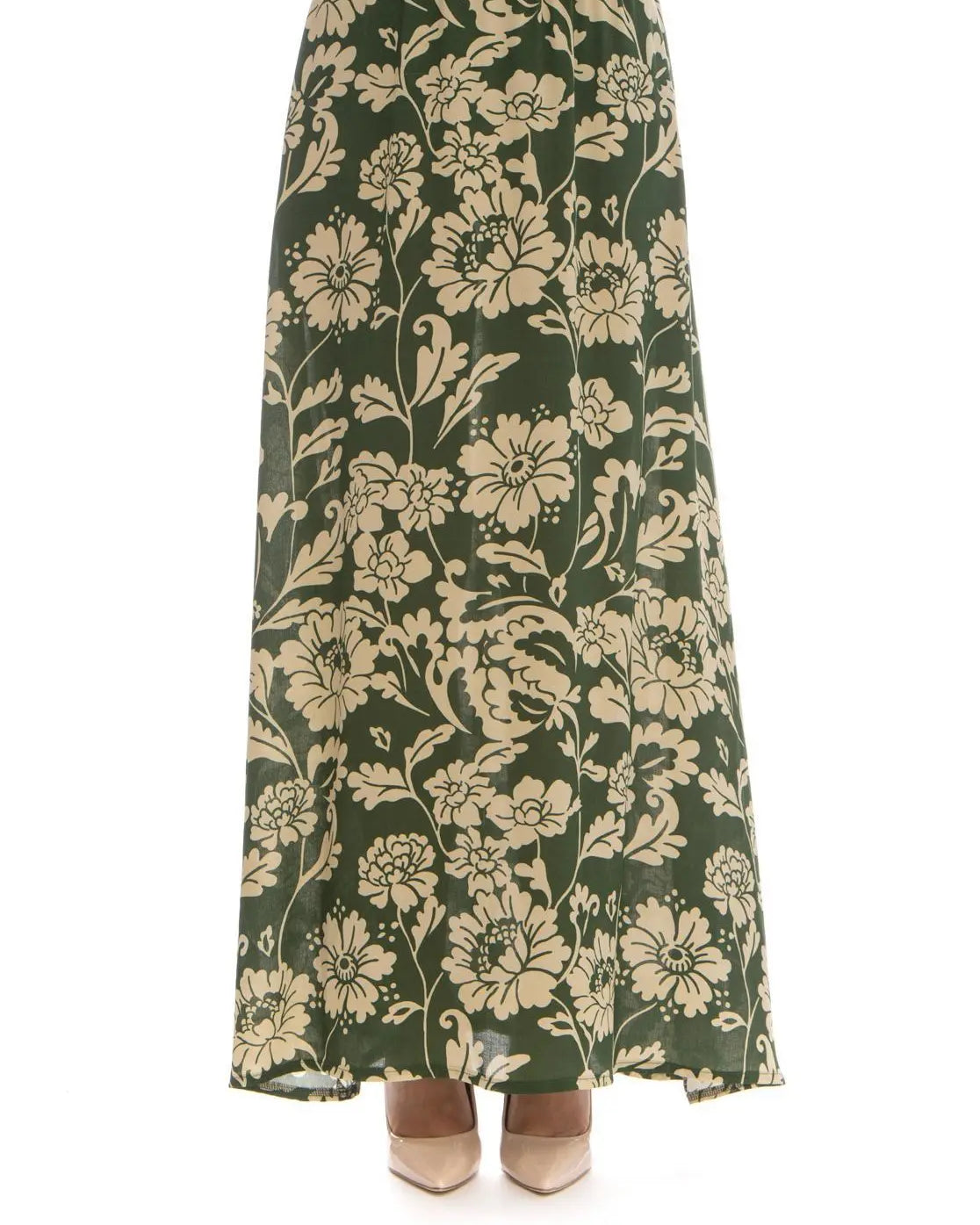 Gonna fantasia floreale VERDE DORABELLA