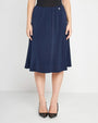 Gonna godet BLU-NAVY DORABELLA PIU' 55