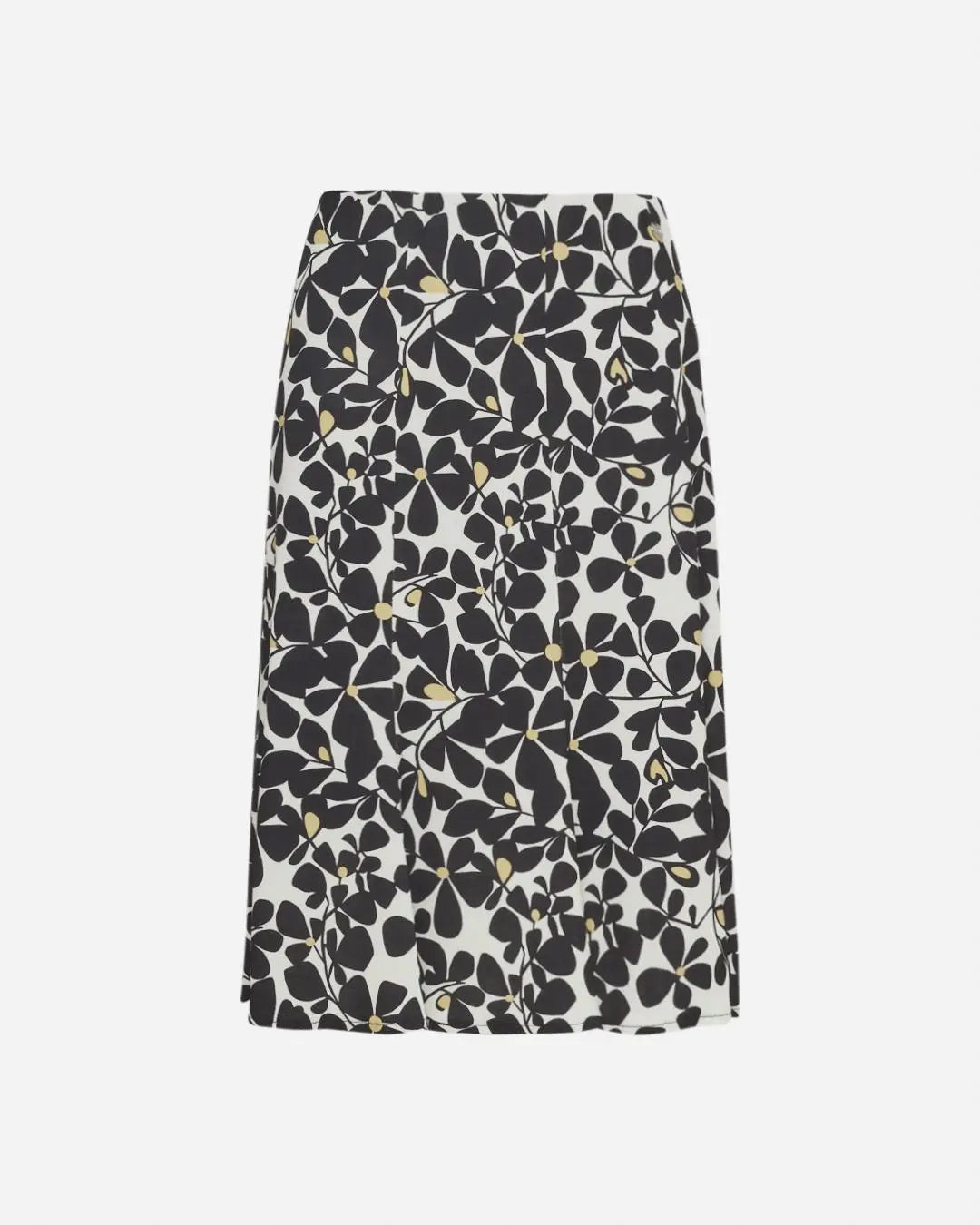 Gonna godet glam flower Nero DORABELLA