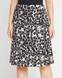 Gonna godet glam flower Nero DORABELLA