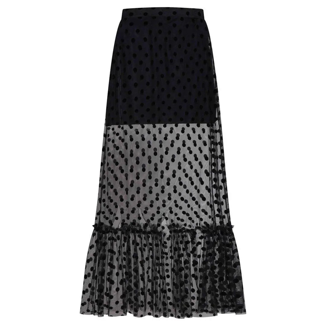 Gonna in plumettis NERO IRONICA 52