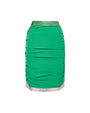 Gonna mini drappeggiata VERDE-ROSA IRONICA 52