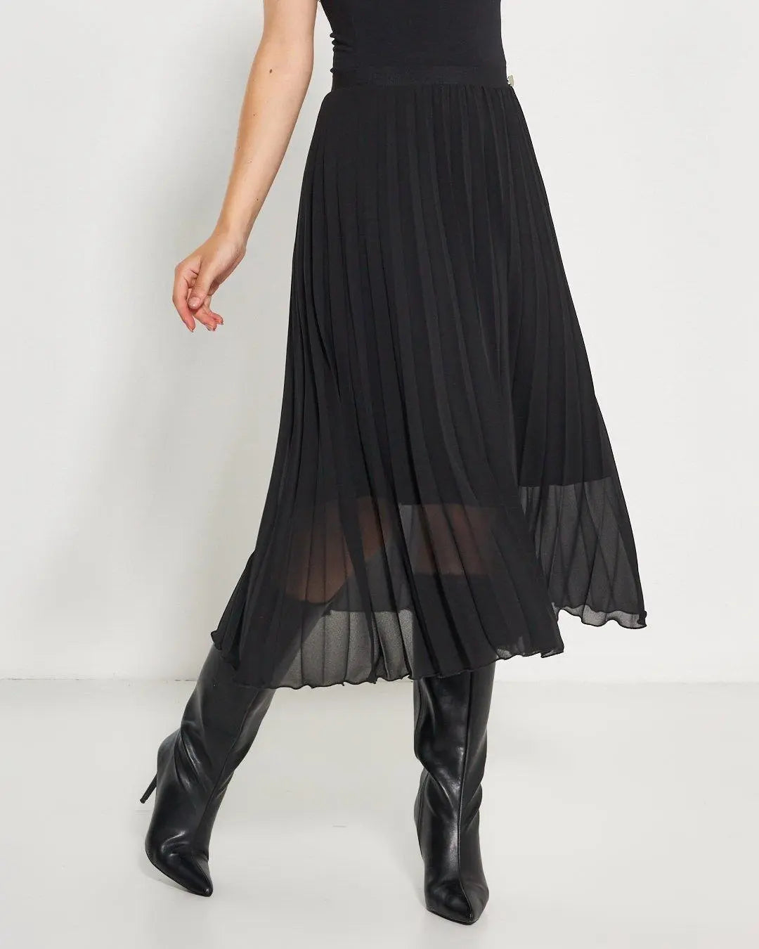 Gonna plissè NERO DORABELLA