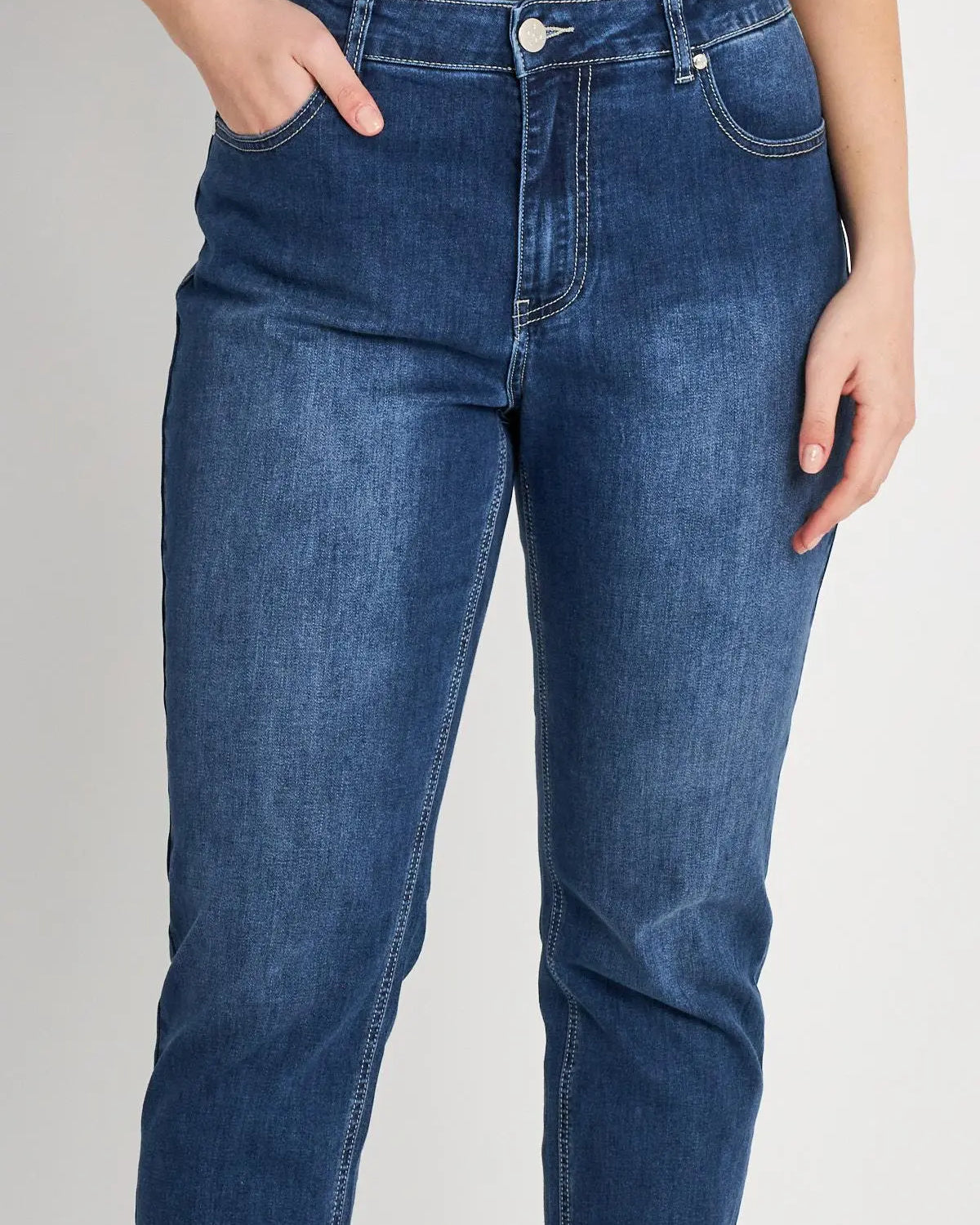 JEANS CINQUE TASCHE BLU DORABELLA PIU'