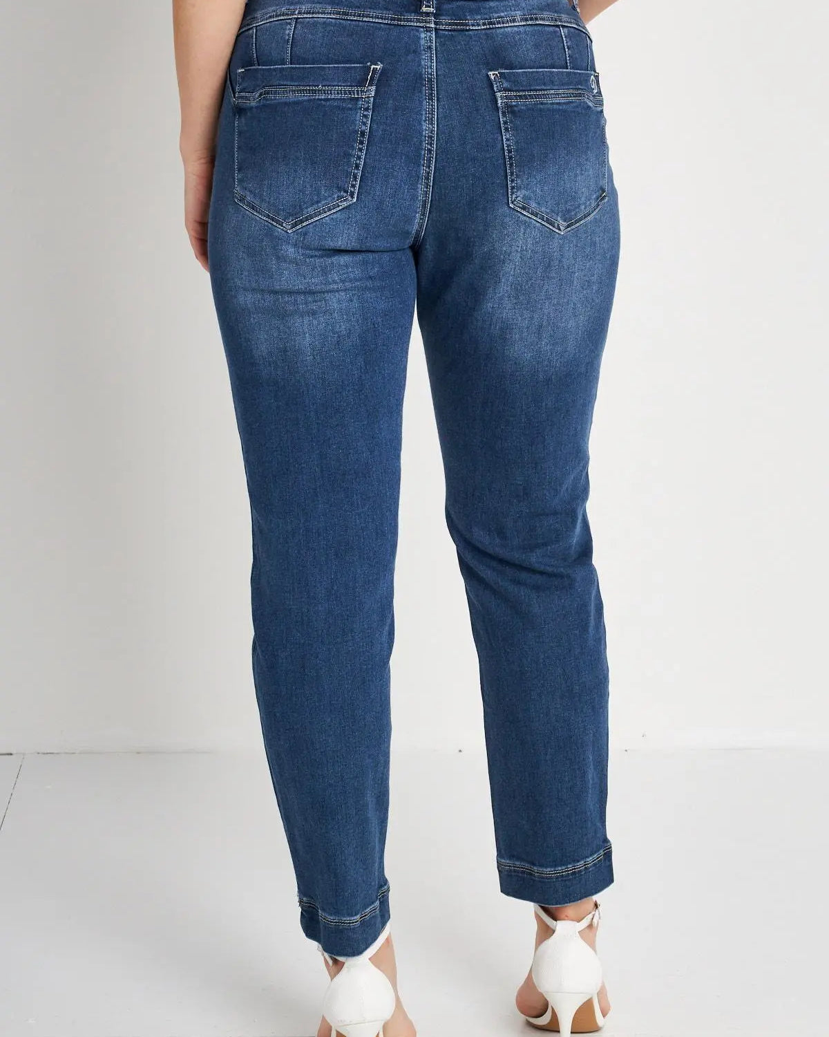 JEANS CINQUE TASCHE BLU DORABELLA PIU'