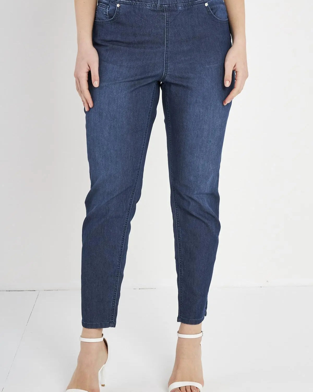 JEANS CINQUE TASCHE BLU DORABELLA PIU' 55