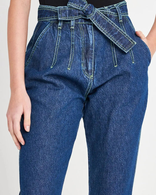 Jeans impunture DENIM-GIALLO IRONICA
