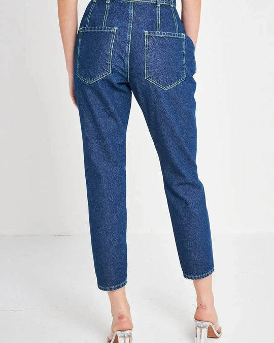 Jeans impunture DENIM-GIALLO IRONICA