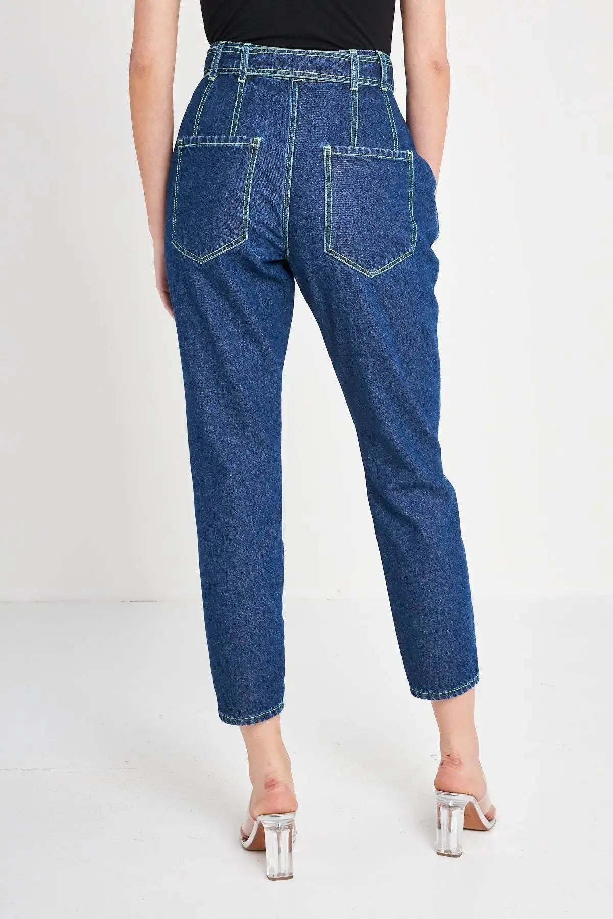 Jeans impunture DENIM-GIALLO IRONICA