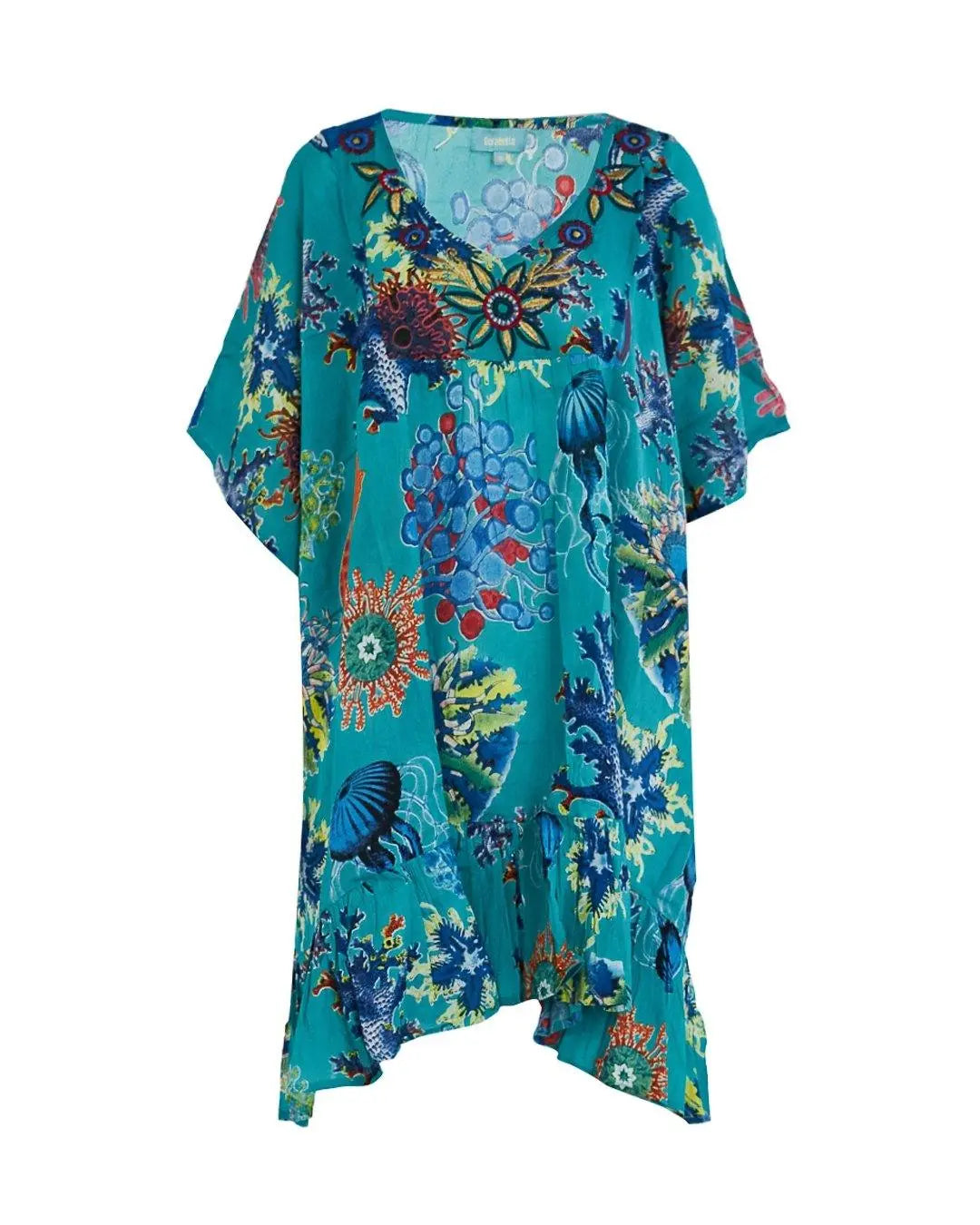 Kaftano in fantasia coralli TIFFANY DORABELLA