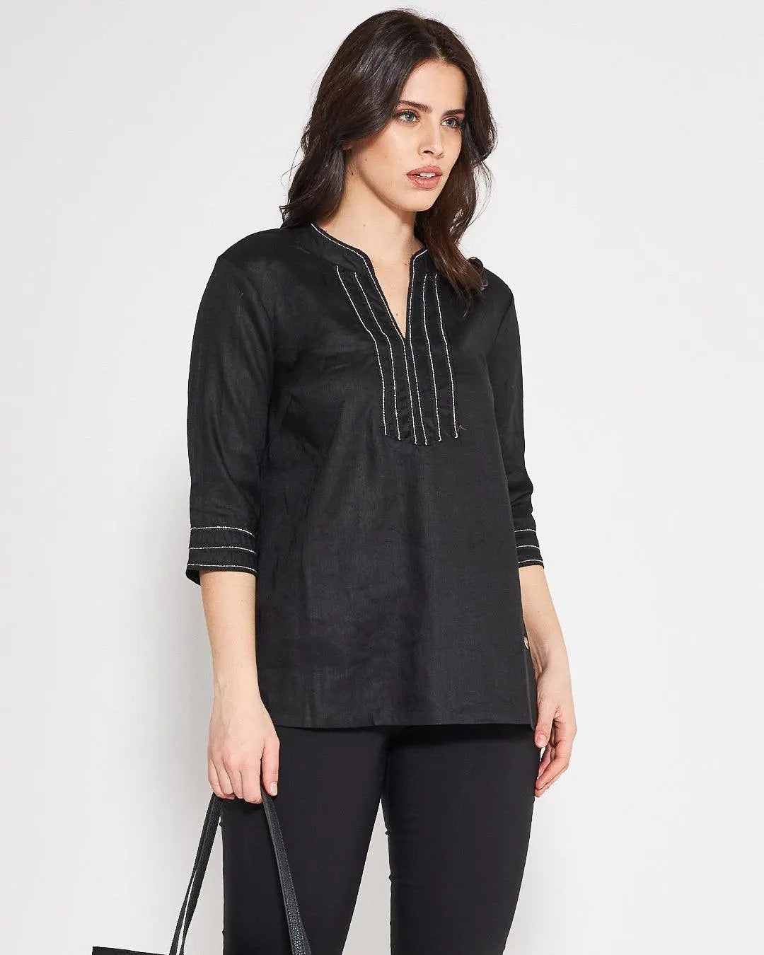 Kaftano lino BLACK DORABELLA