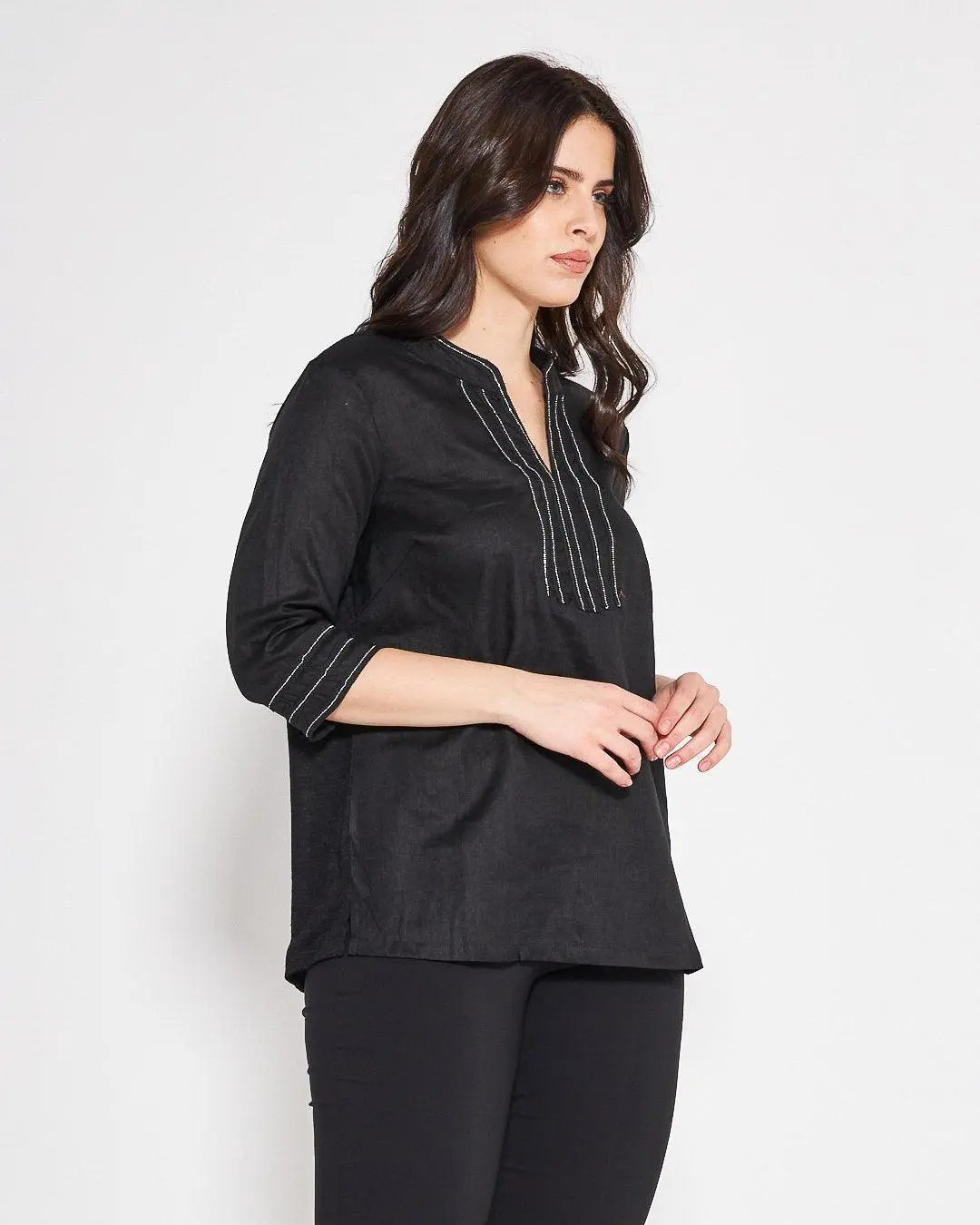 Kaftano lino BLACK DORABELLA