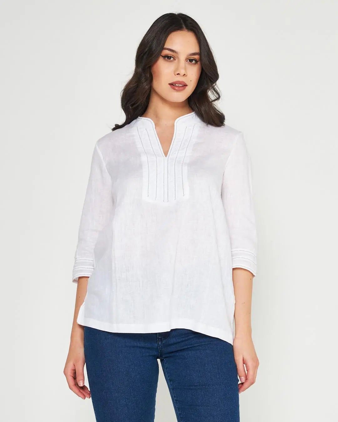 Kaftano lino WHITE DORABELLA