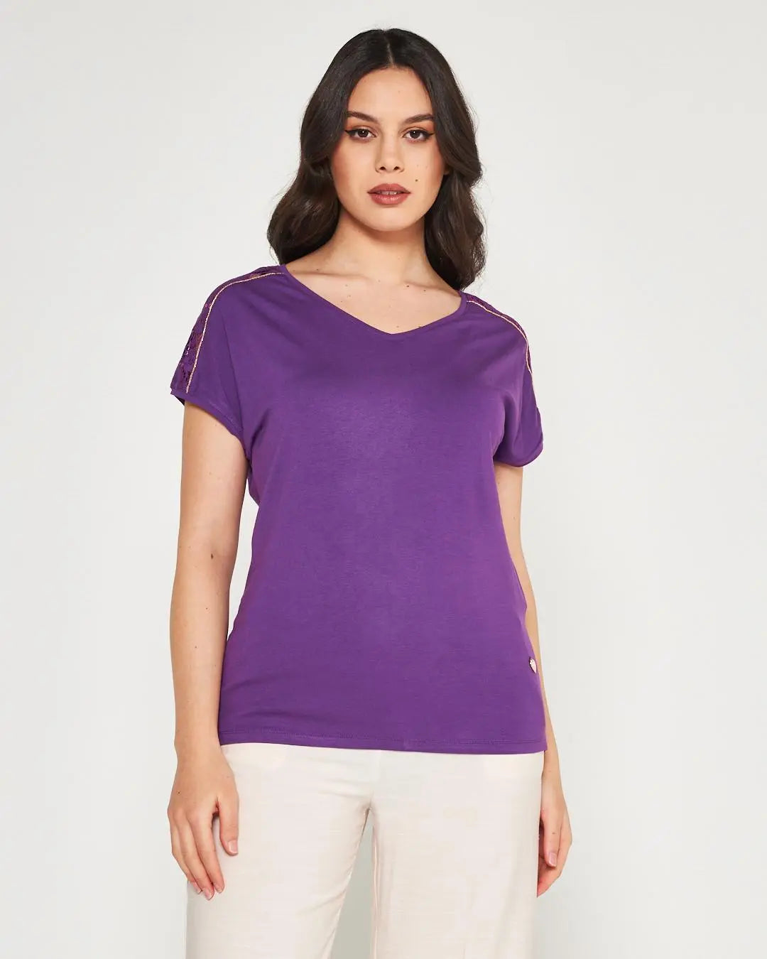 Kimono pizzo PURPLE DORABELLA XL