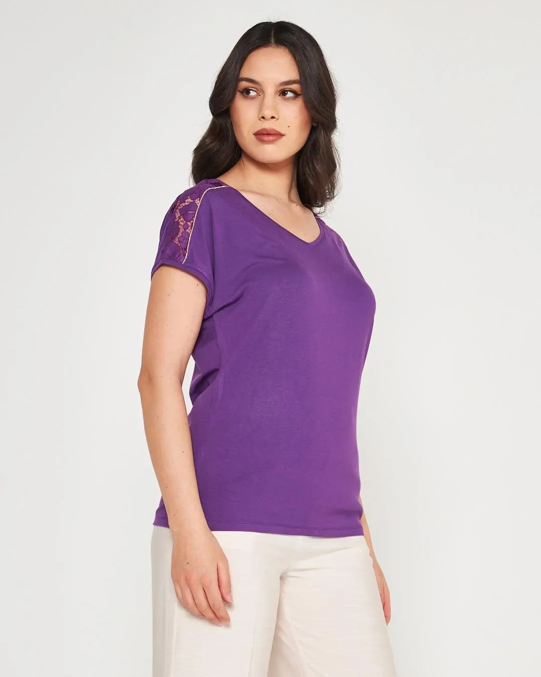 Kimono pizzo PURPLE DORABELLA