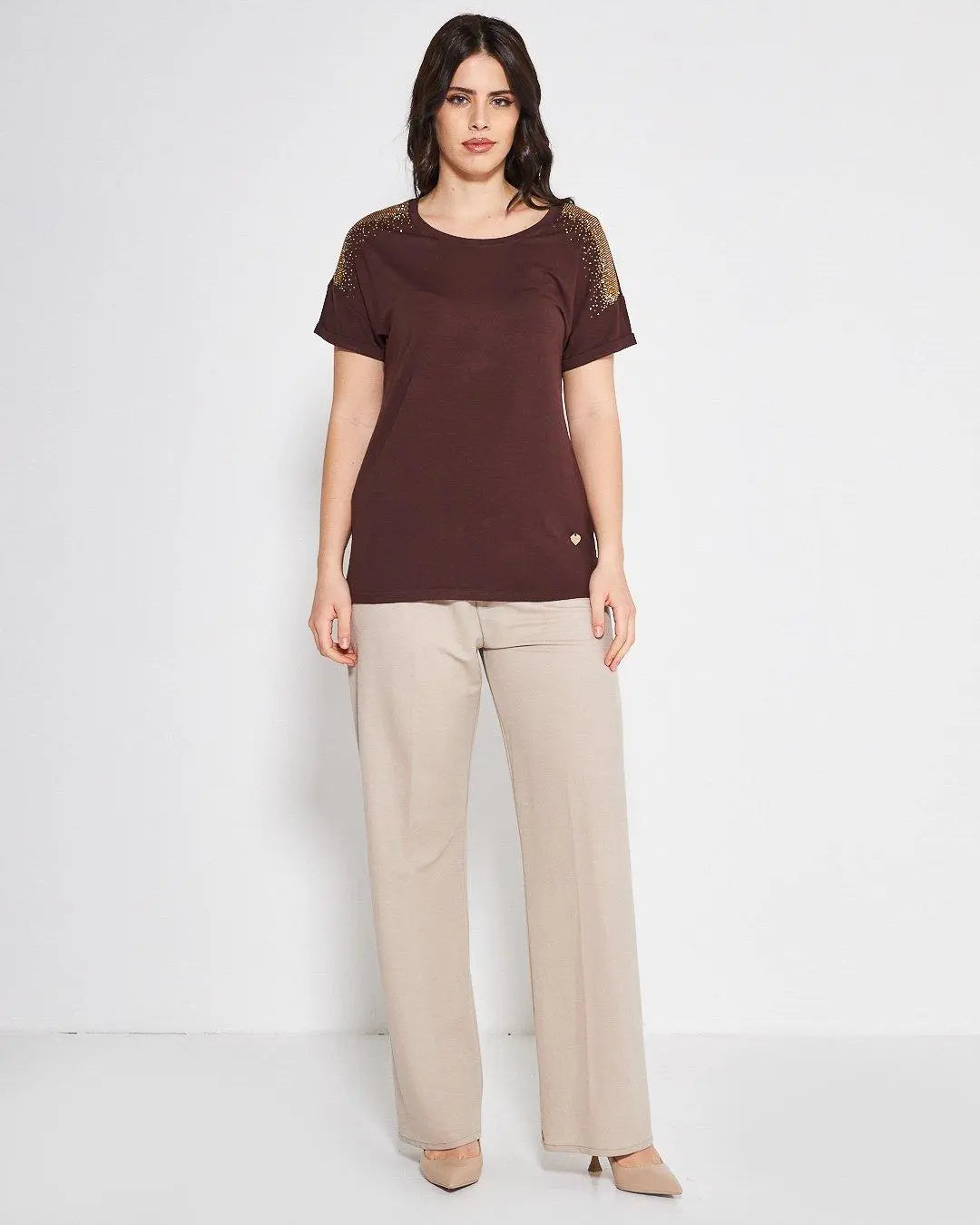 Kimono viscosa CACAO DORABELLA PIU'