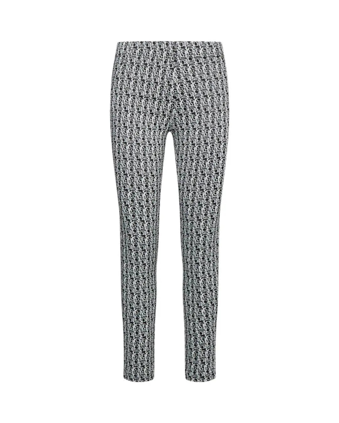 Leggings in microfantasia BIANCO-NERO IRONICA 3XL