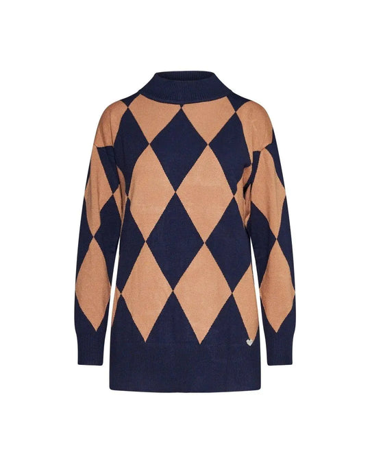 Lupetto intarsio BLUE NAVY DORABELLA