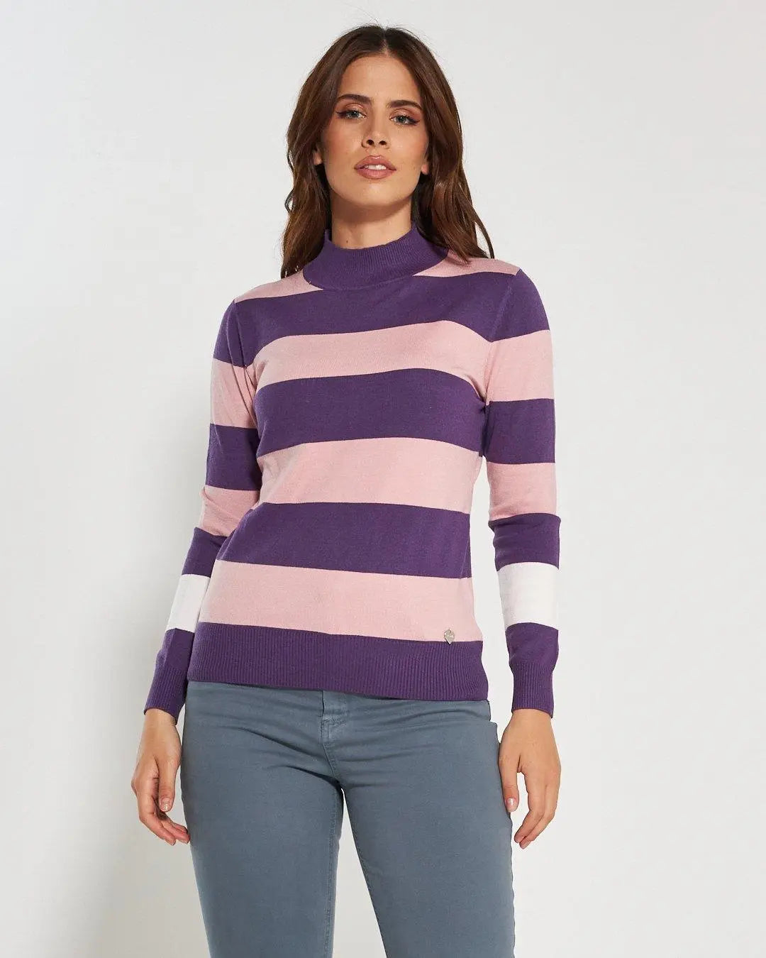 Lupetto intarsio LAVANDA DORABELLA XL