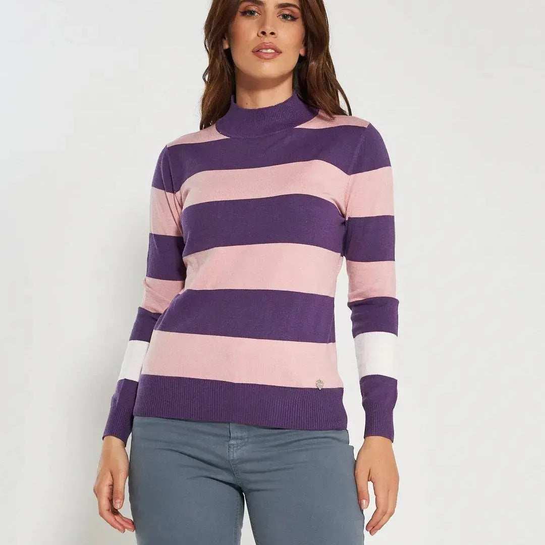 Lupetto intarsio LAVANDA DORABELLA XL