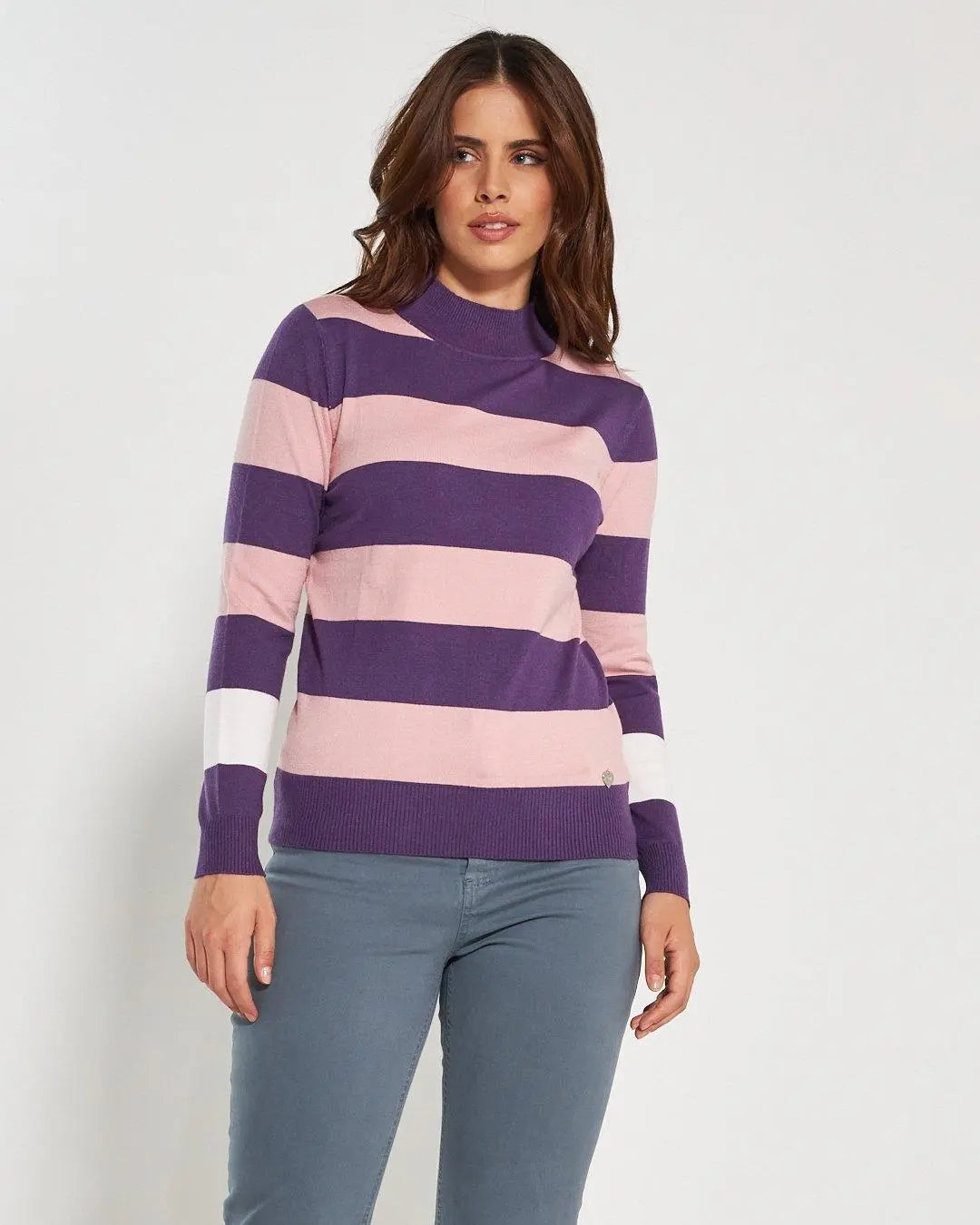 Lupetto intarsio LAVANDA DORABELLA