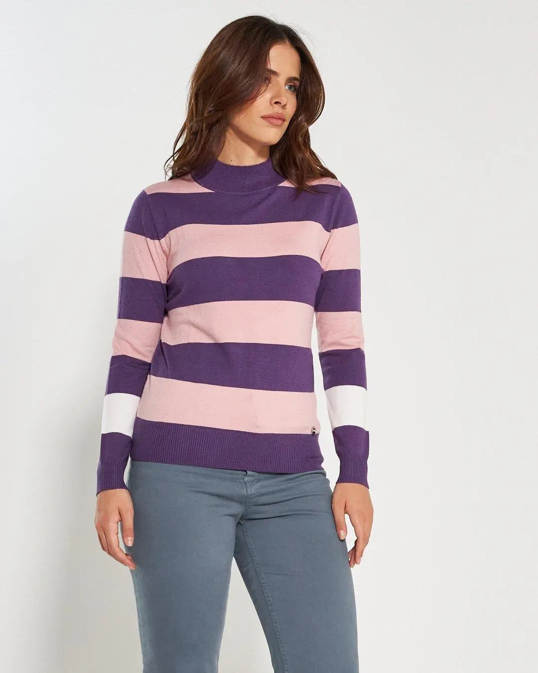 Lupetto intarsio LAVANDA DORABELLA