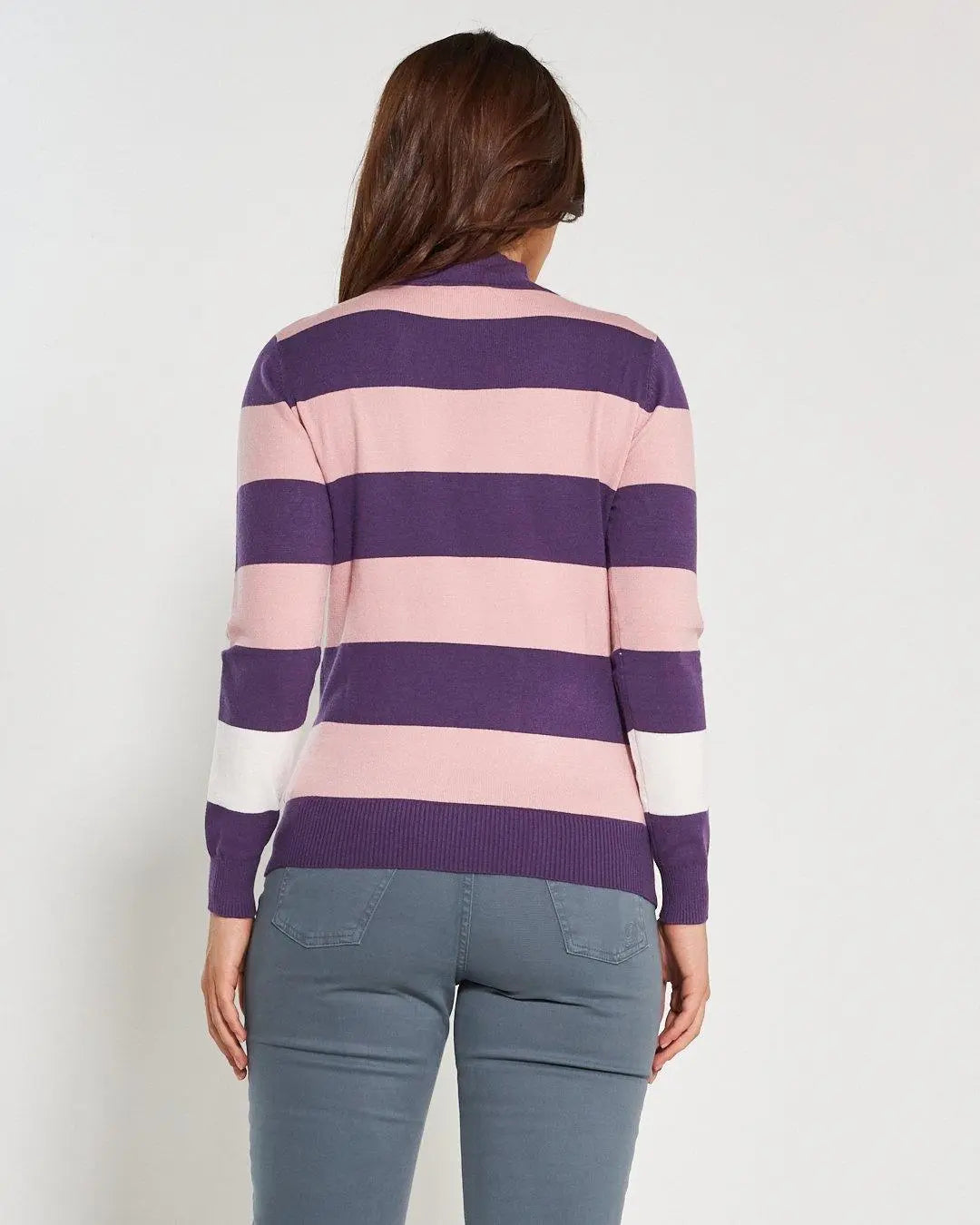 Lupetto intarsio LAVANDA DORABELLA