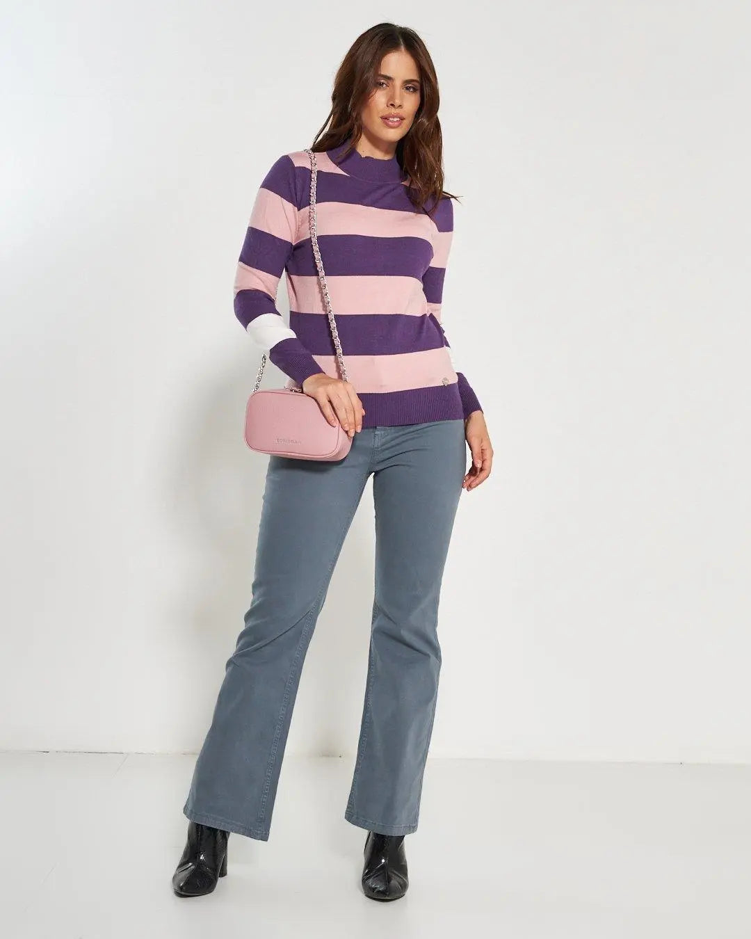 Lupetto intarsio LAVANDA DORABELLA