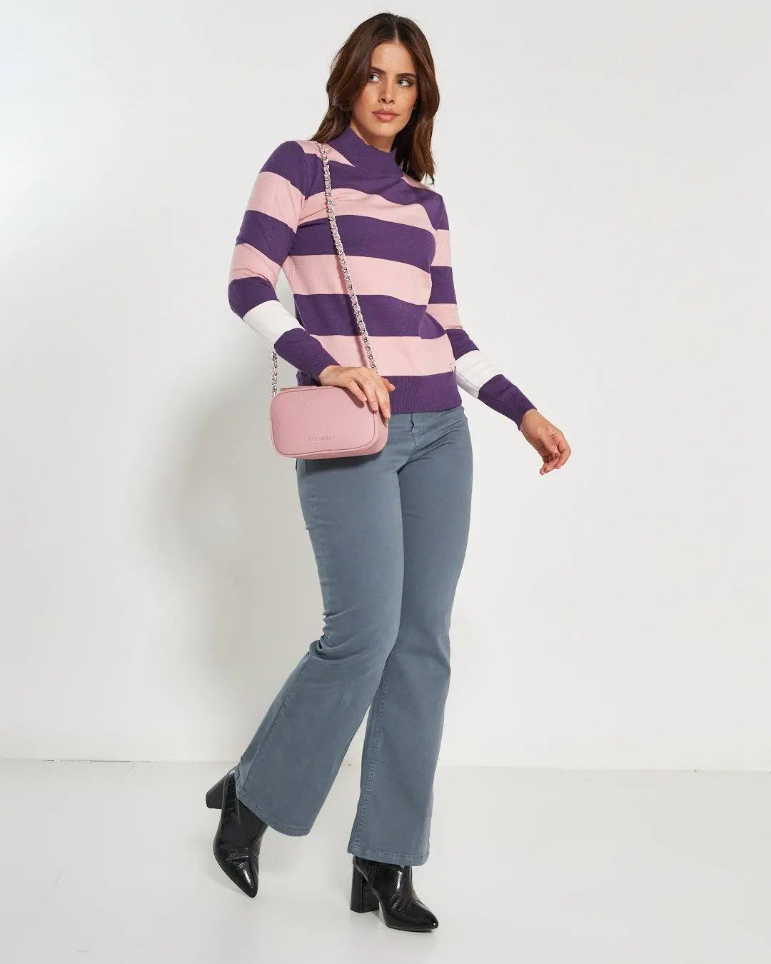 Lupetto intarsio LAVANDA DORABELLA