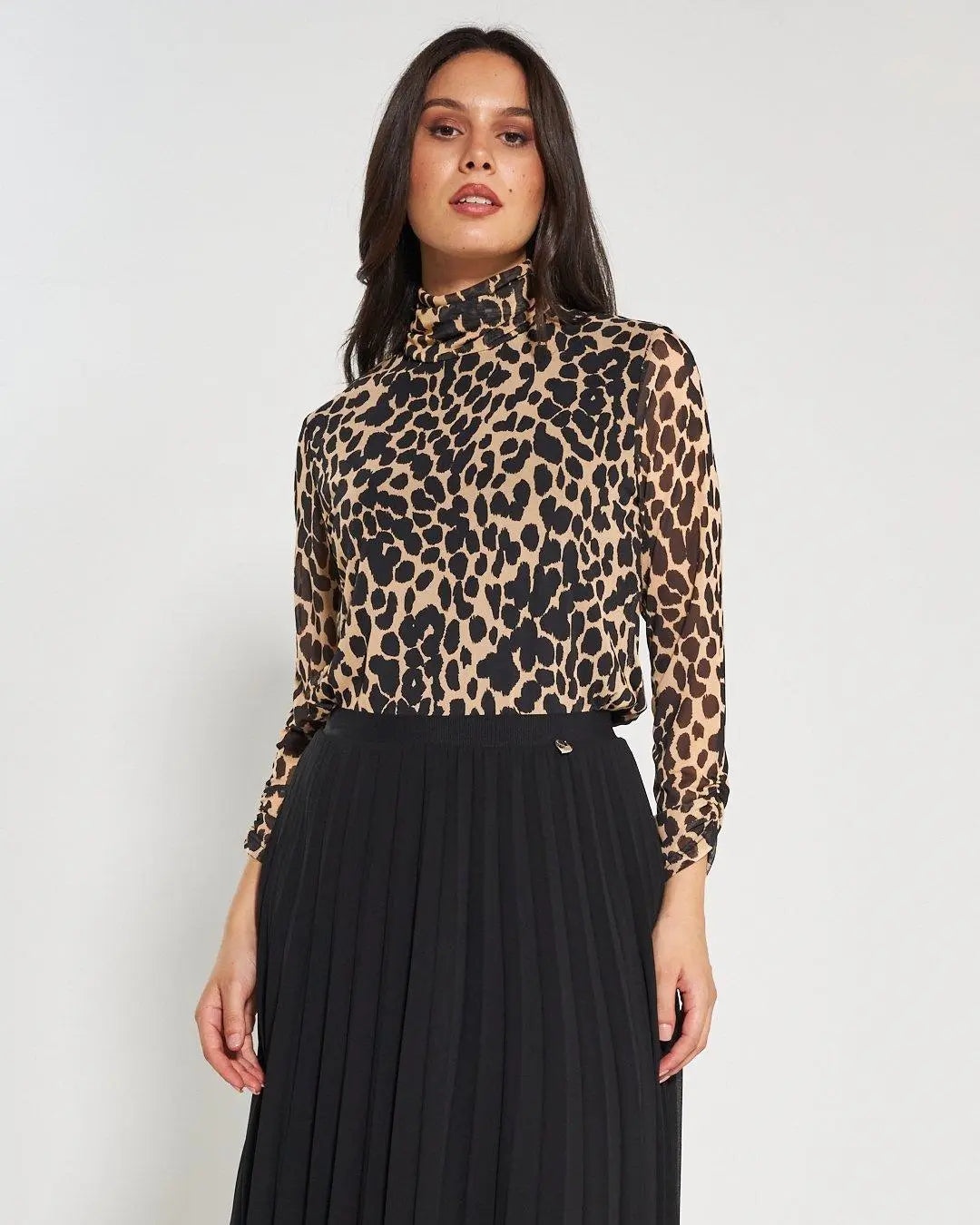 Lupetto tulle animalier NERO DORABELLA