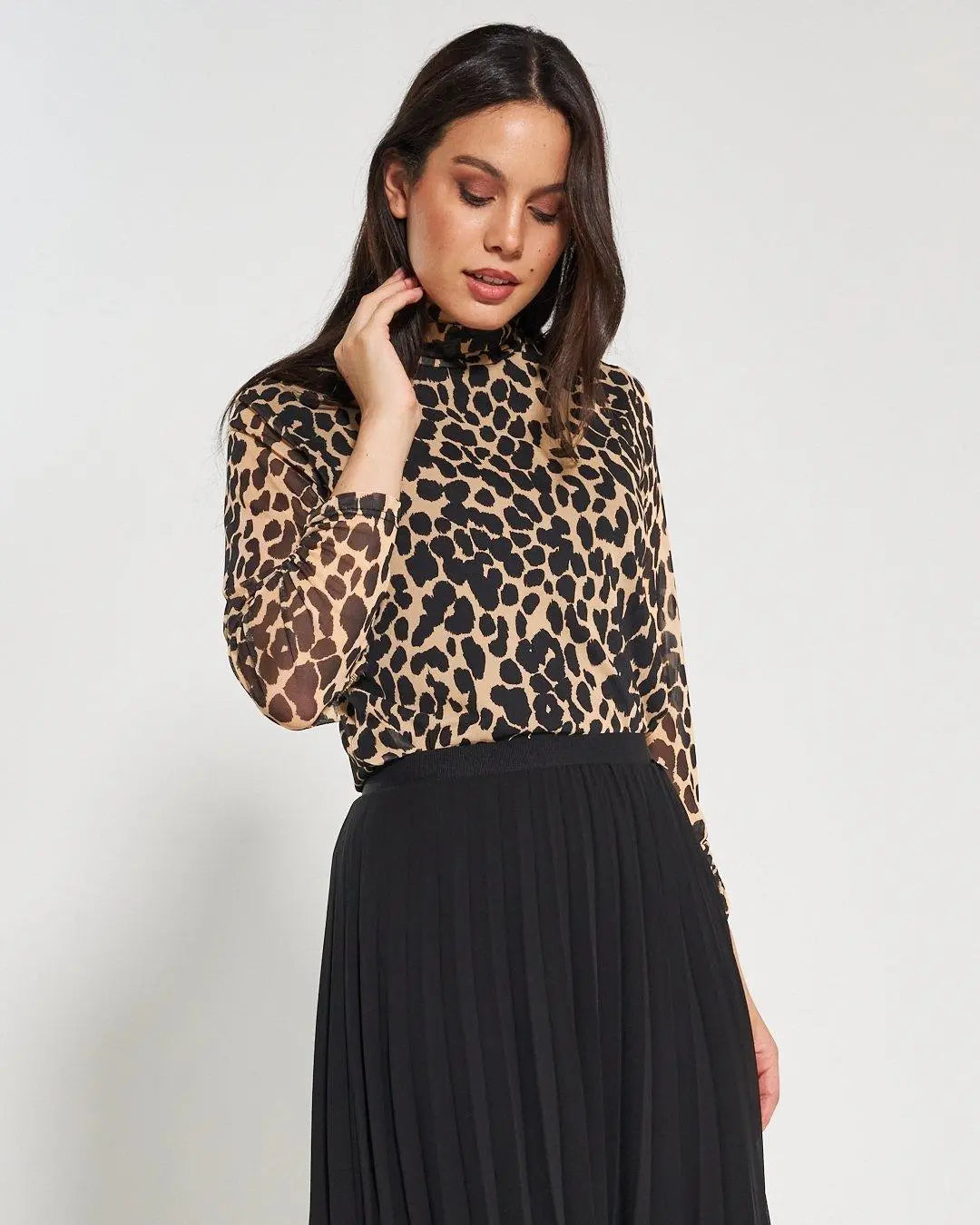 Lupetto tulle animalier NERO DORABELLA