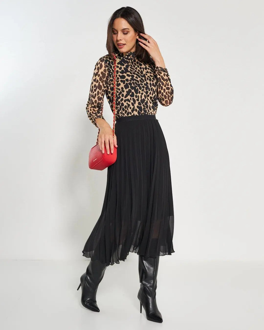 Lupetto tulle animalier NERO DORABELLA