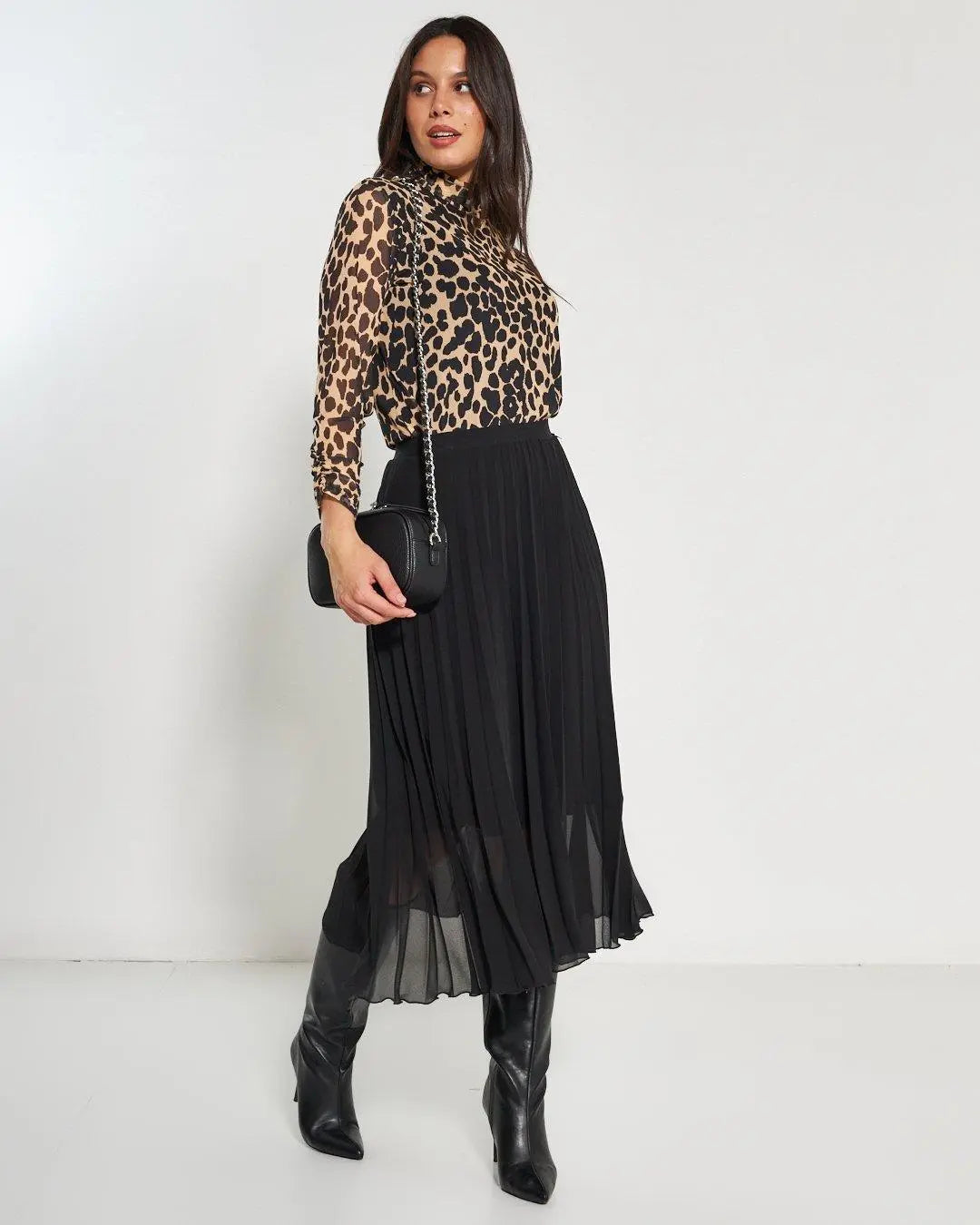 Lupetto tulle animalier NERO DORABELLA