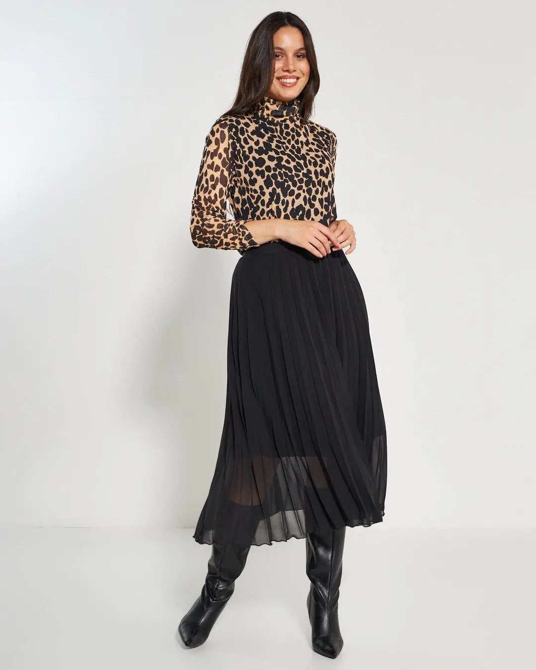 Lupetto tulle animalier NERO DORABELLA