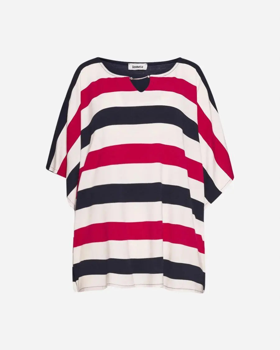 MAGLIA KIMONO FANTASIA BLU DORABELLA PIU'