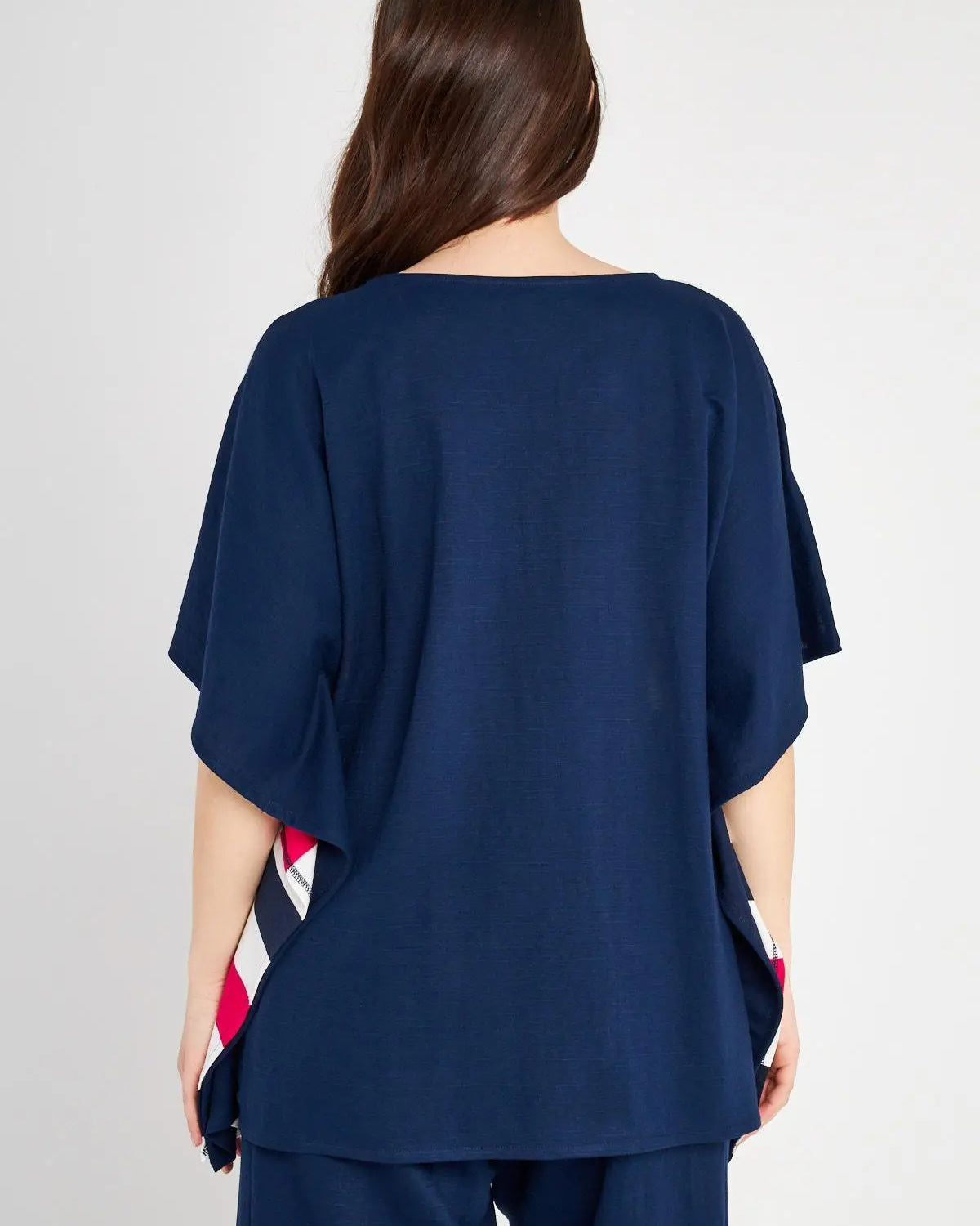 MAGLIA KIMONO FANTASIA BLU DORABELLA PIU'