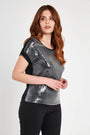MAGLIA KIMONO PAILLETTES BLACK DORABELLA