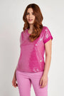 MAGLIA KIMONO PAILLETTES MAGENTA DORABELLA XL