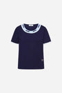 MAGLIA SCOLLO DENIM BLUE NAVY DORABELLA XL